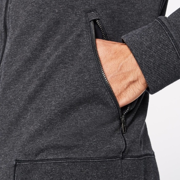 NWT lululemon Cross cut hoodie jacket heather blk - Picture 5 of 7